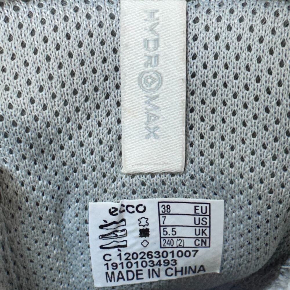 ECCO Biom Hybrid Hydromax Spikeless Golf Shoes Men Size 7 White Gray Yak Leather - Picture 9 of 11